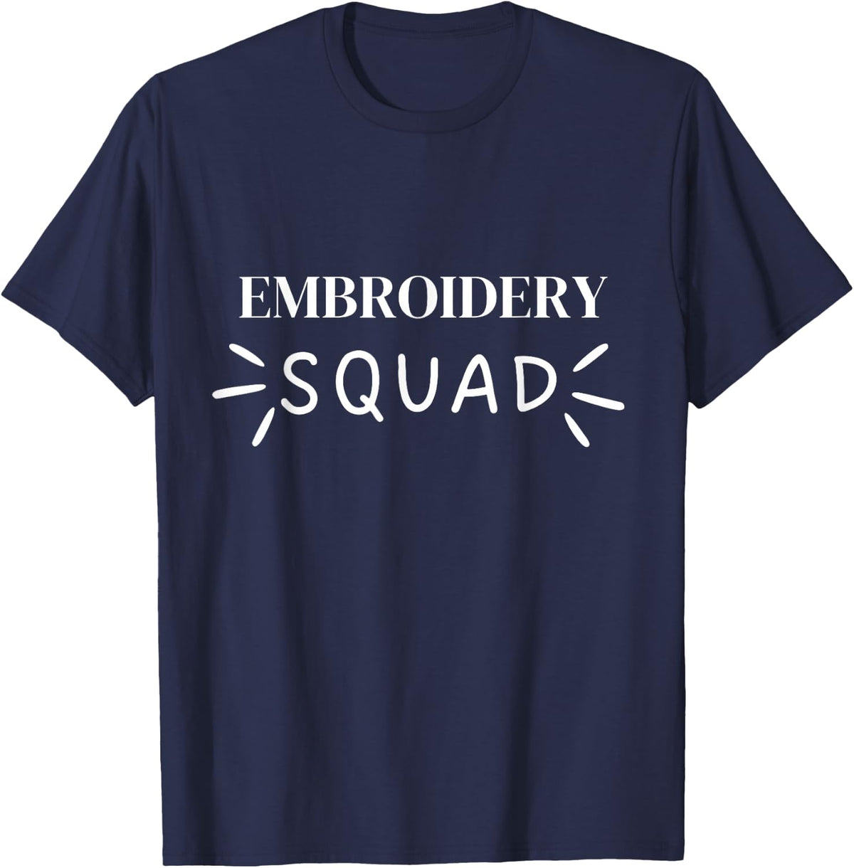 Embroidery Squad Creative Hobby Club T-Shirt - Navy Blue