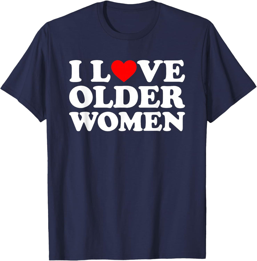 I Love Older Women T-Shirt - Navy Blue