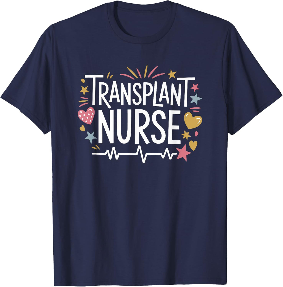 Transplant Nurse, BMT Bone Marrow Transplant Nursing T-Shirt - Navy Blue
