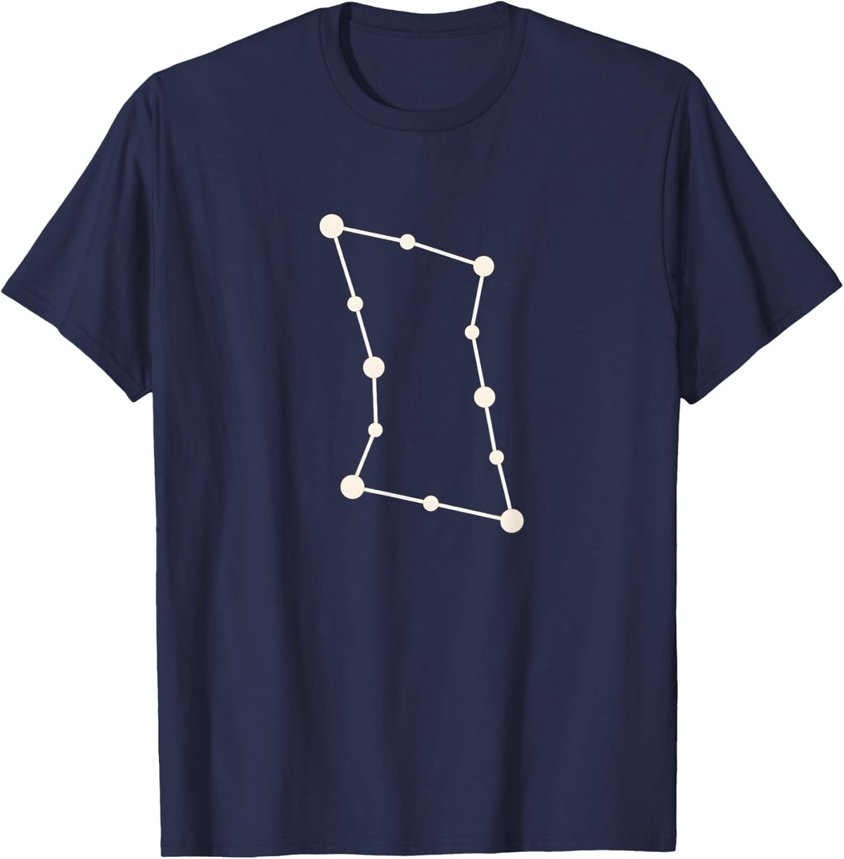 Minimalist Gemini Zodiac Constellation Astrology Sign T-Shirt - Navy Blue