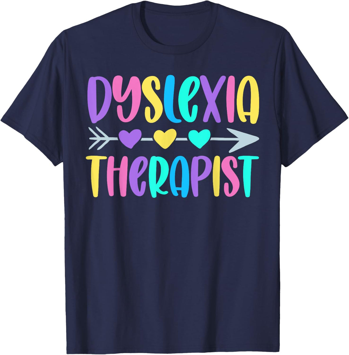 Dyslexia Therapist Support School Teachers Dyslexia Squad T-Shirt - Navy Blue