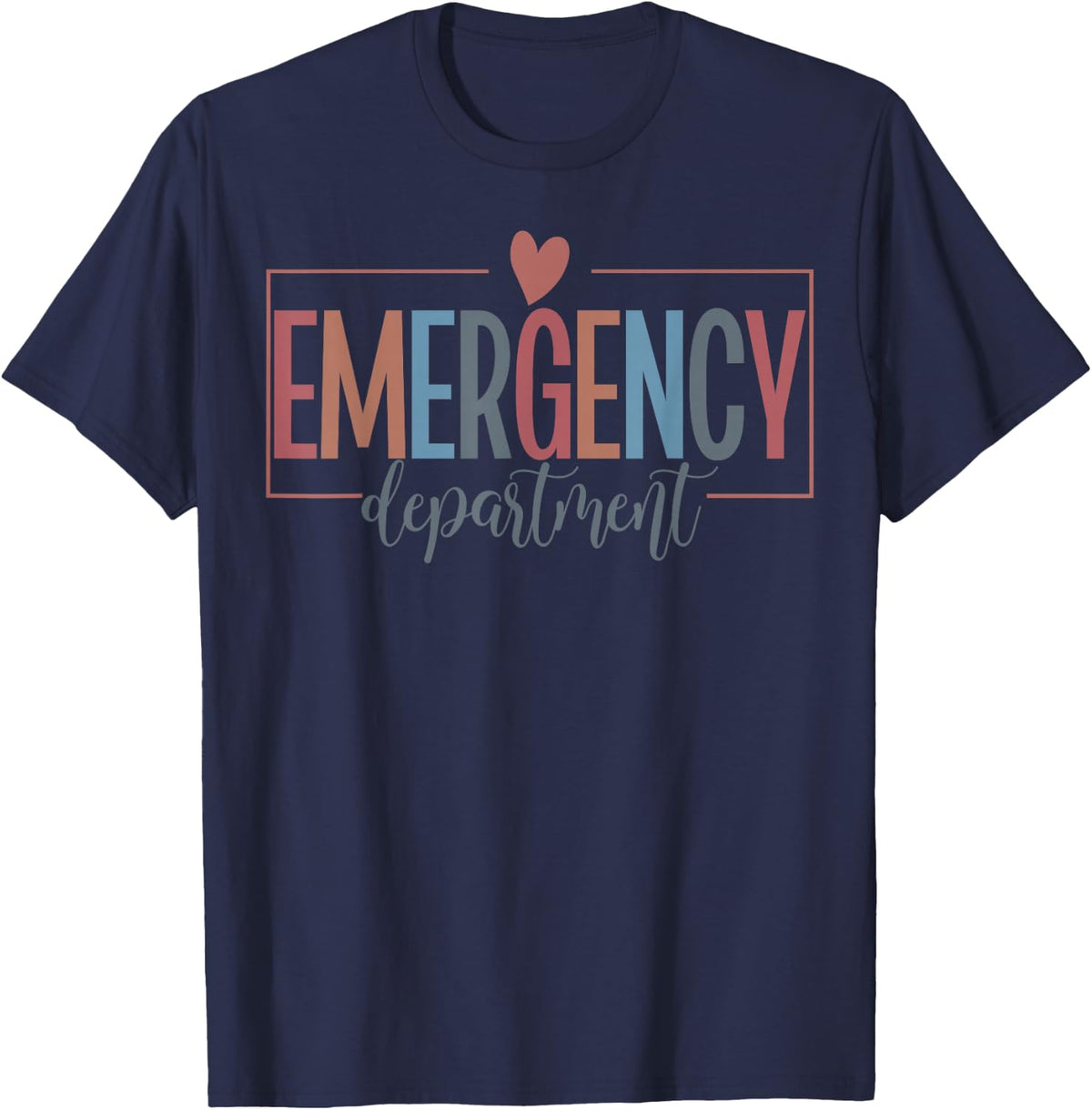Emergency Department Nurse Tees ER Nurse T-Shirts Emergency Room Nurse Gift Shirt - Navy Blue