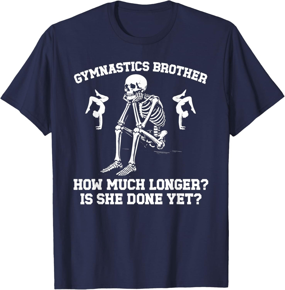 Gymnastics Brother Funny Brother of A Gymnast T-Shirt - Navy Blue