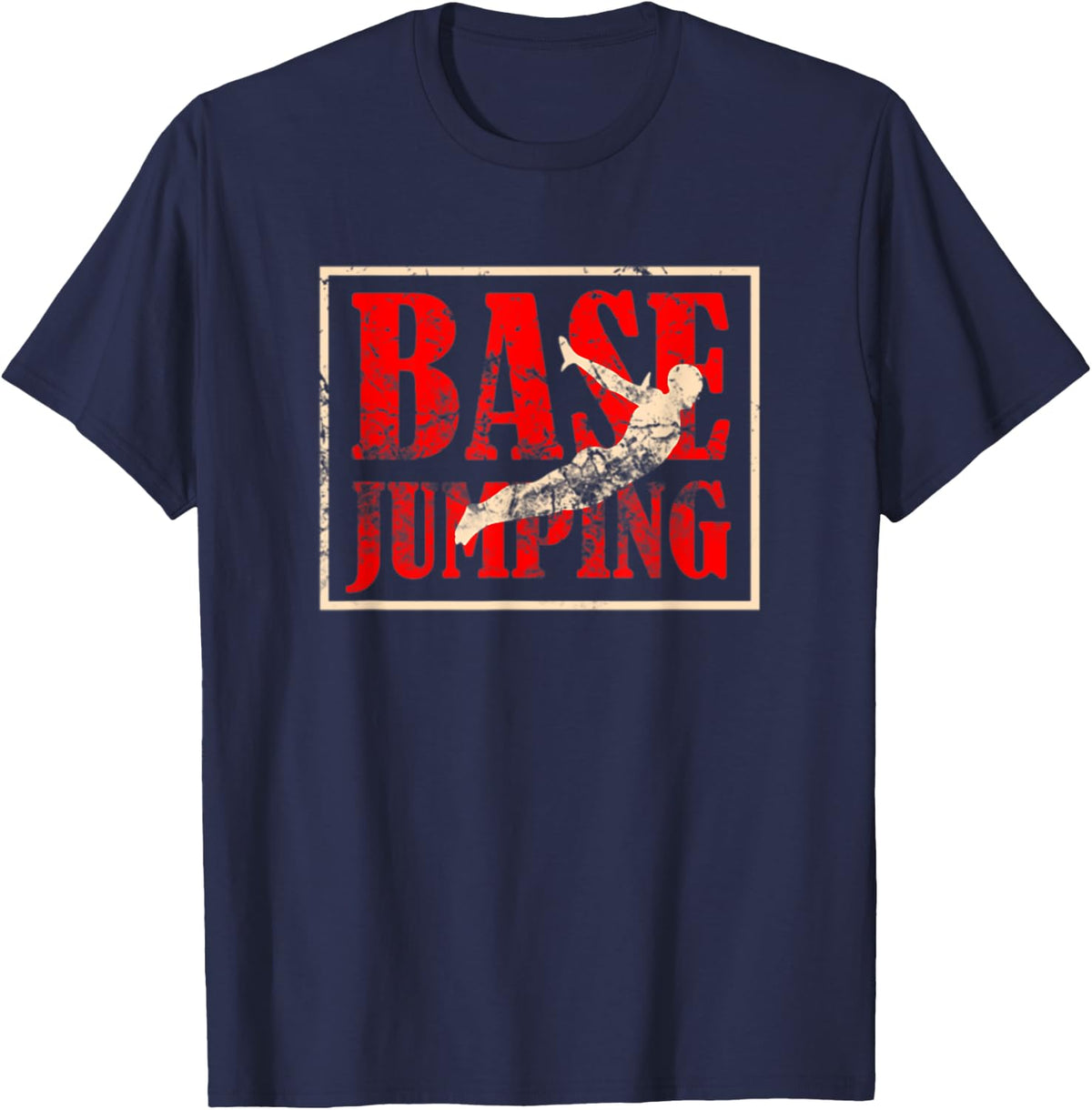 Base Jumping Silhouette T-Shirt - Navy Blue