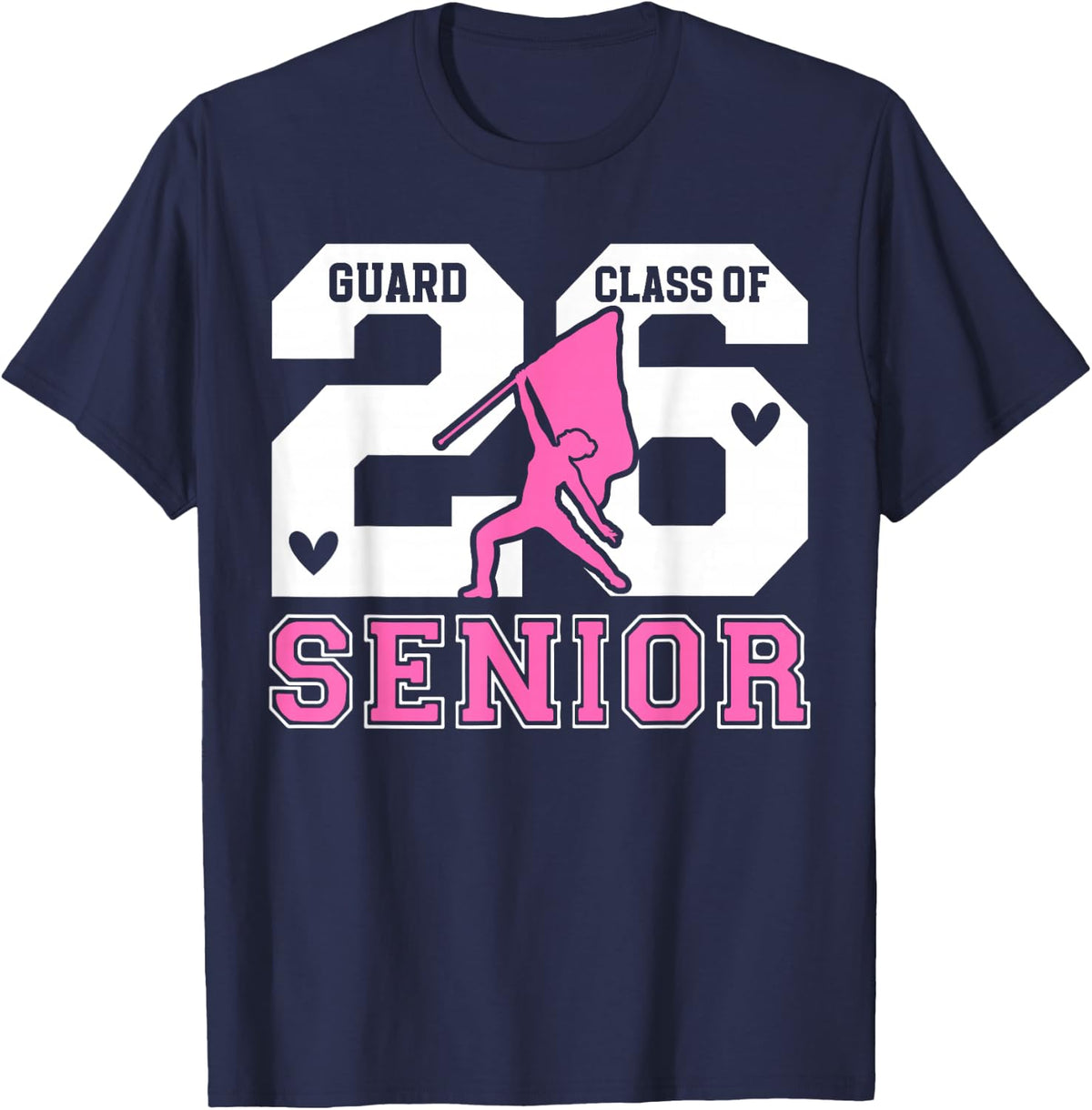 Color Guard Senior 2026 Class of 2026 Color Guard Senior T-Shirt - Navy Blue