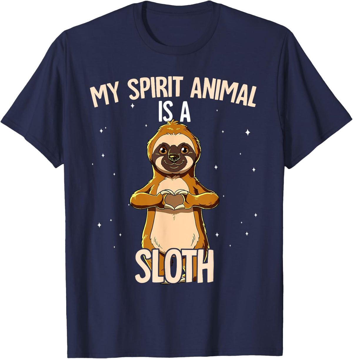 My Spirit Animal Is A Sloth T-Shirt - Navy Blue