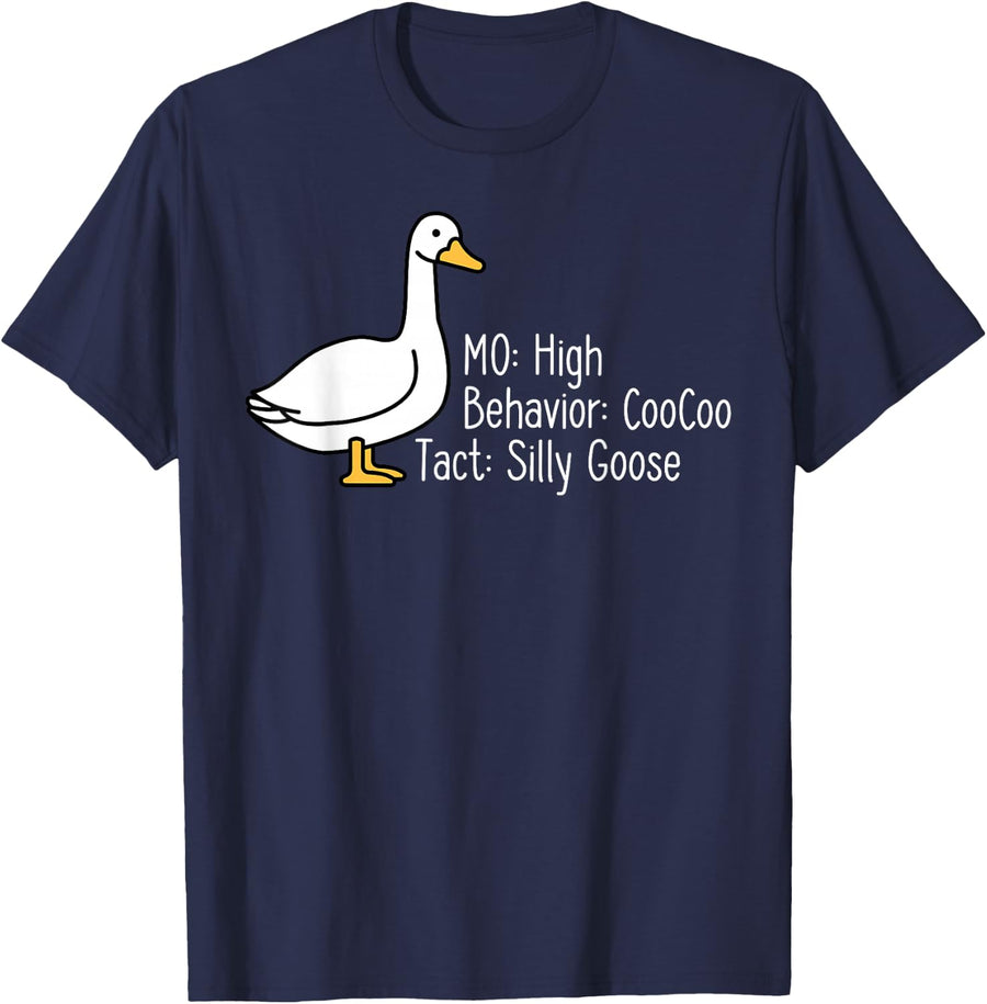Funny Silly Goose Behavioral Specialist RBT ABA Therapist T-Shirt - Navy Blue