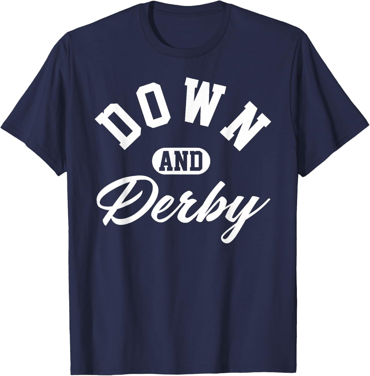 Funny Horse Racing Vintage Down & Derby KY Derby Horse T-Shirt - Navy Blue