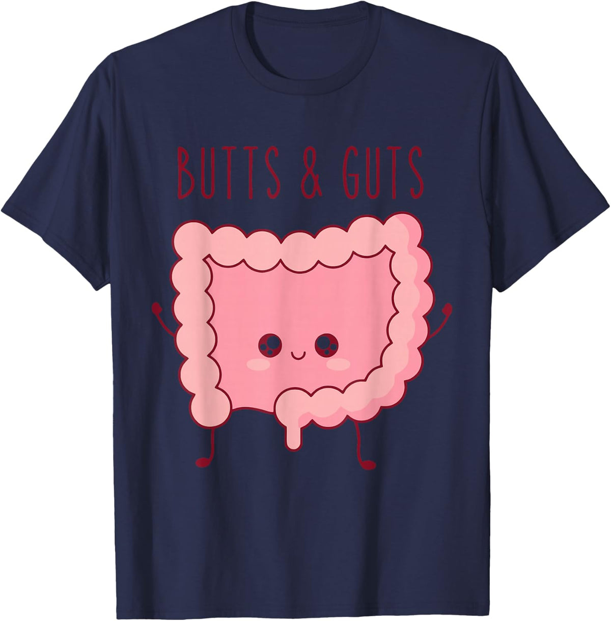 Butts & Guts Endoscopy Nurse Gastroenterology T-Shirt - Navy Blue