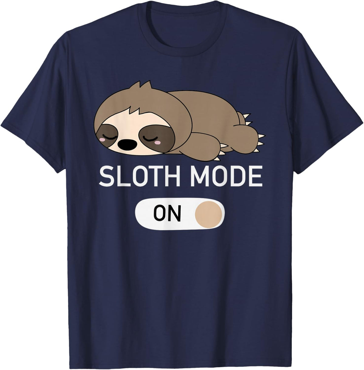 Sloth Mode ON T-Shirt - Navy Blue