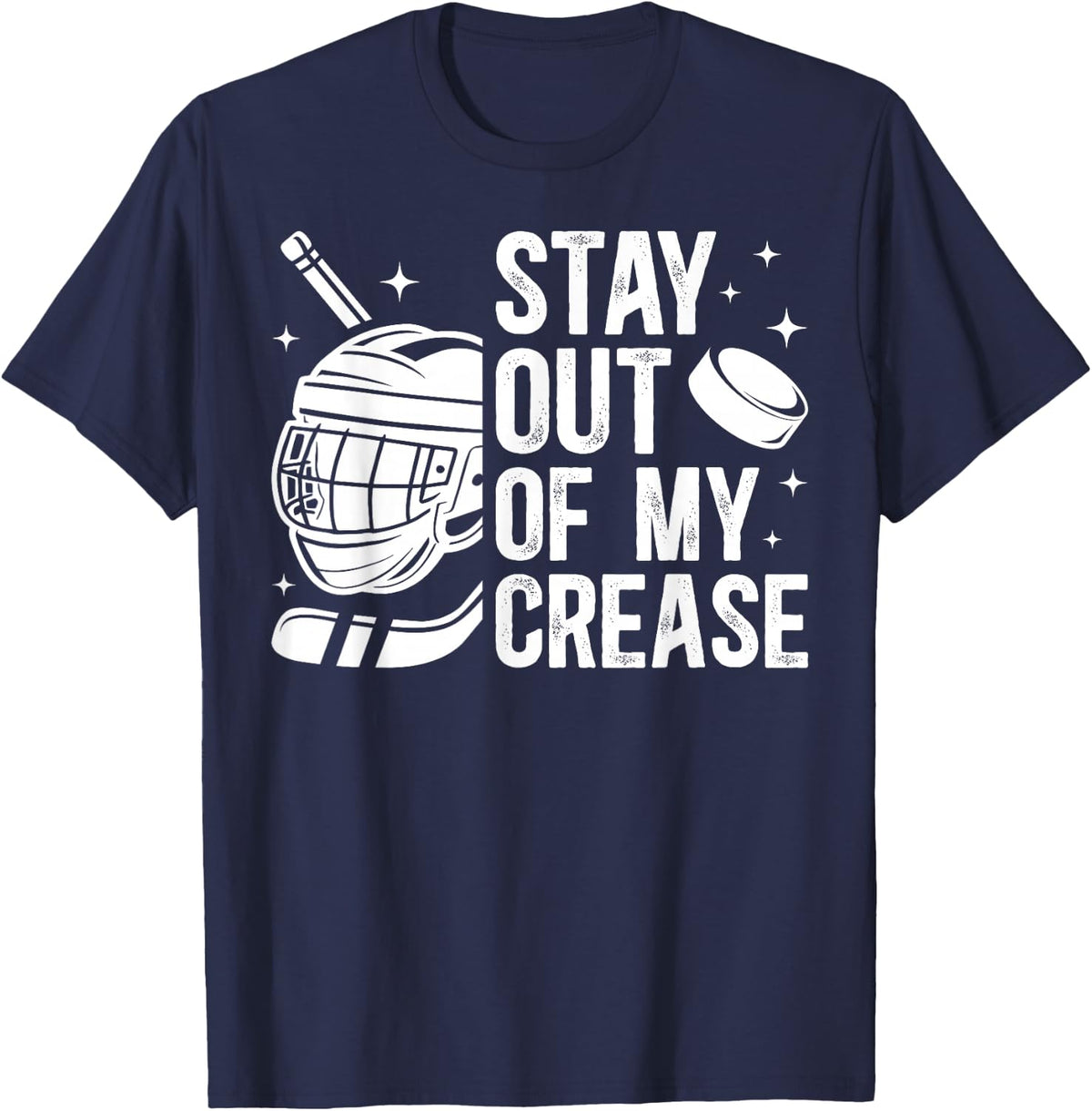 Ice Hockey Goalie Funny Ice Hockey Goalkeeper Goaltender T-Shirt - Navy Blue