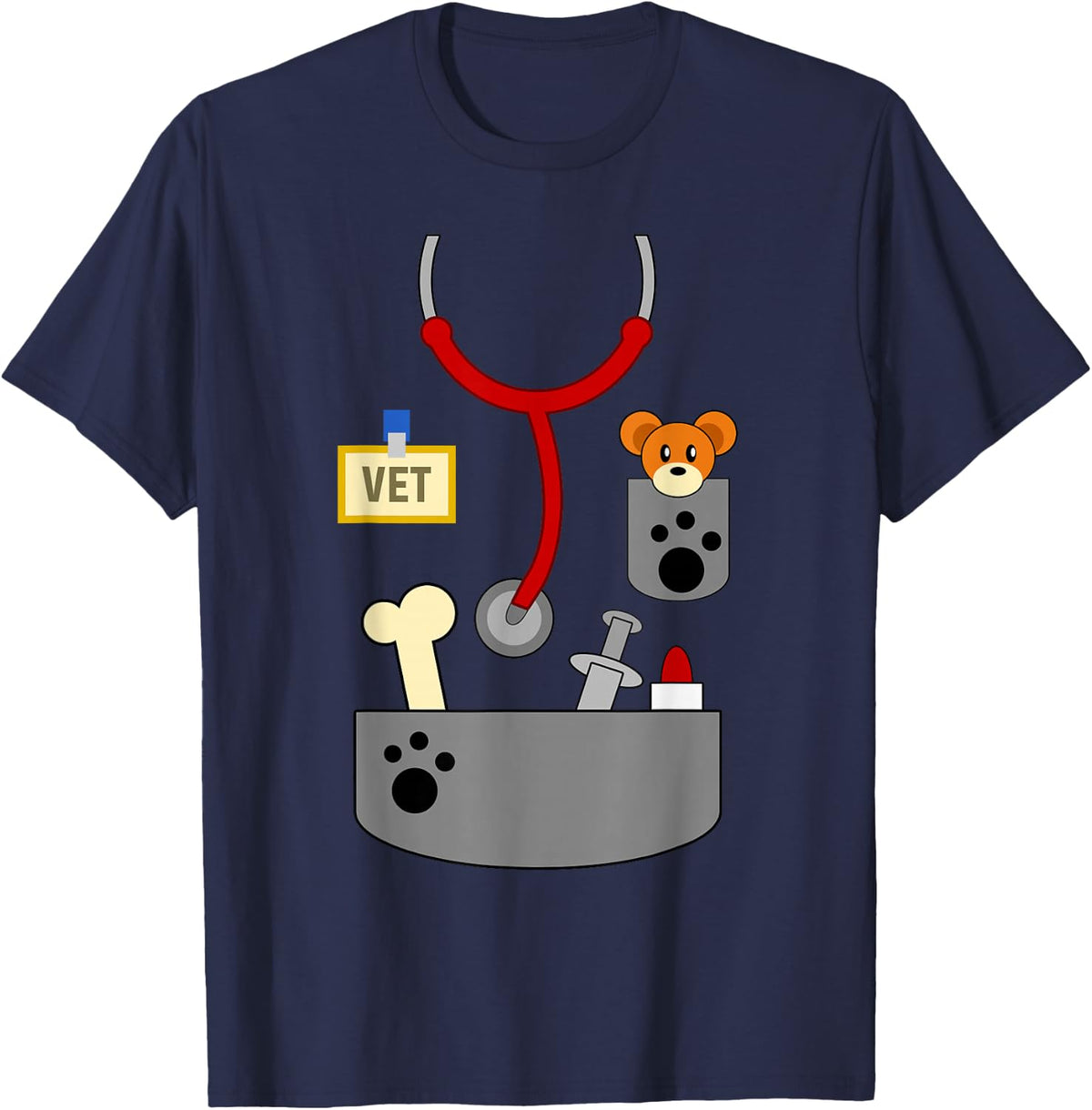 Halloween Veterinarian Costume Shirt | Veterinary Gift T-Shirt - Navy Blue