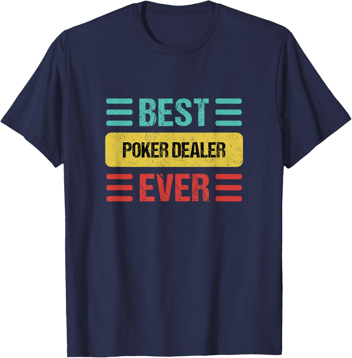 Poker Dealer T-Shirt - Navy Blue
