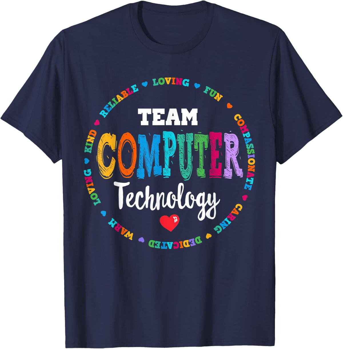 Computer Technology Team Teacher Back To School Week Squad T-Shirt for Men Women Kids - Navy Blue
