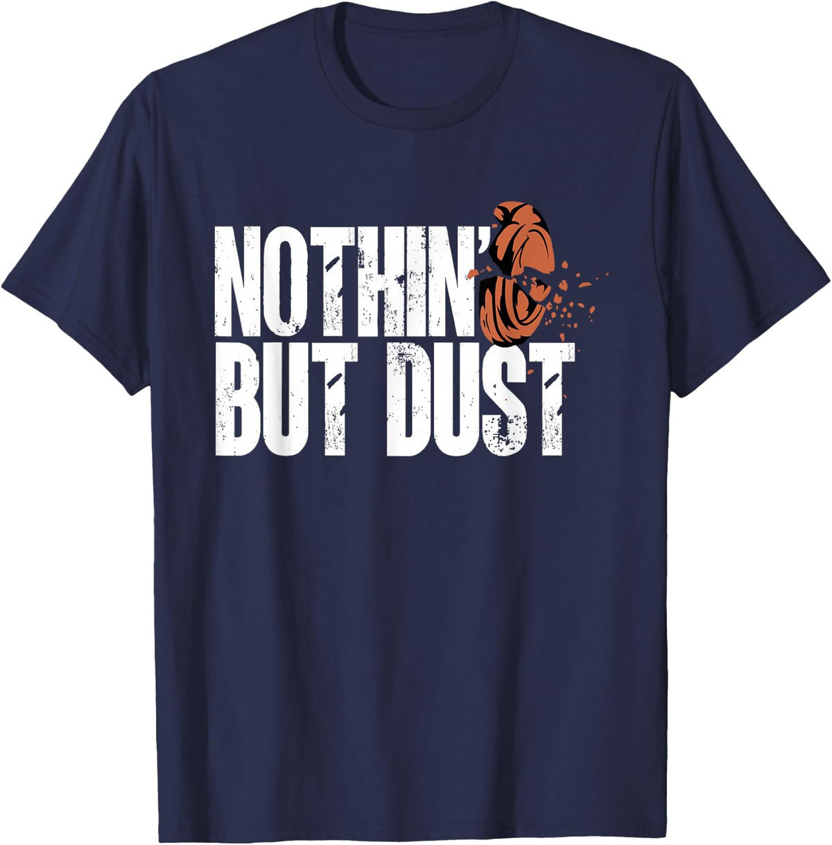 Trap Shooting Nothin' But Dust Clay Pigeon Shooting Tee T-Shirt - Navy Blue