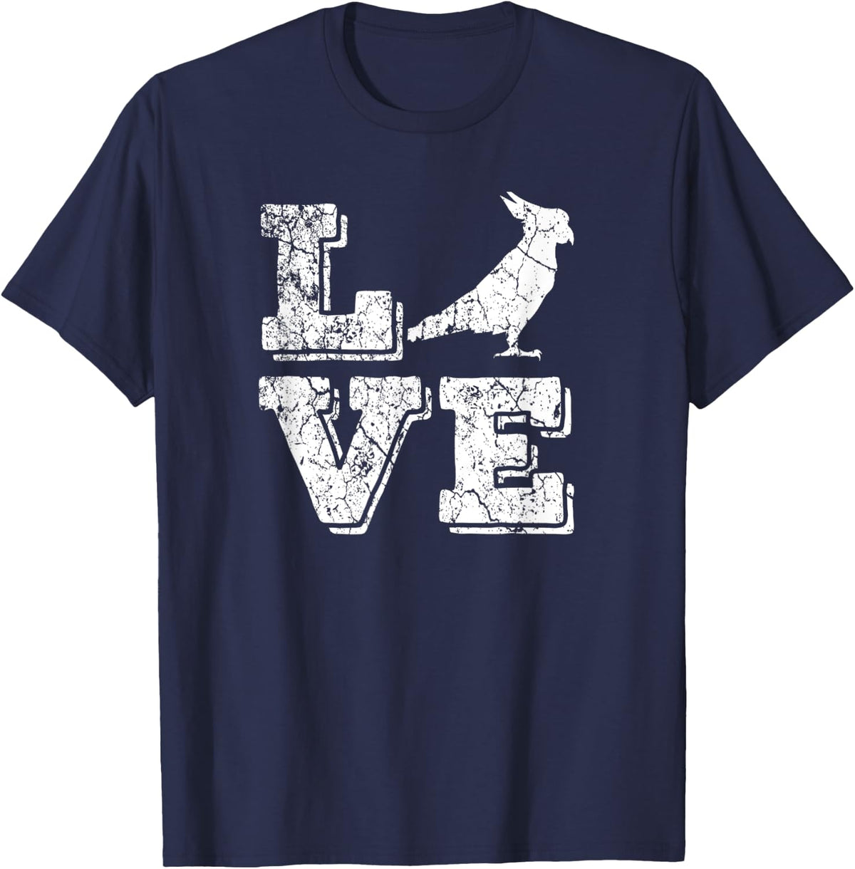 Cockatiel Parrot Love Cute Birds T-Shirt - Navy Blue