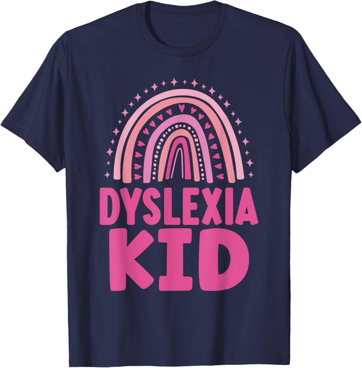 Dyslexia Kid Awareness Support Dyslexics Dyslexic Dyslexia T-Shirt - Navy Blue