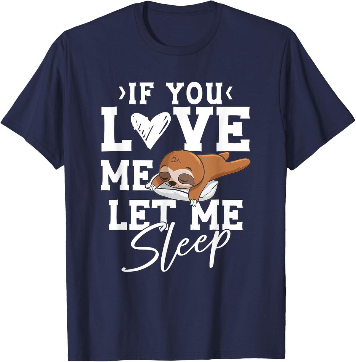 Cute Sloth Shirt Sloth Graphic T-Shirt - Navy Blue