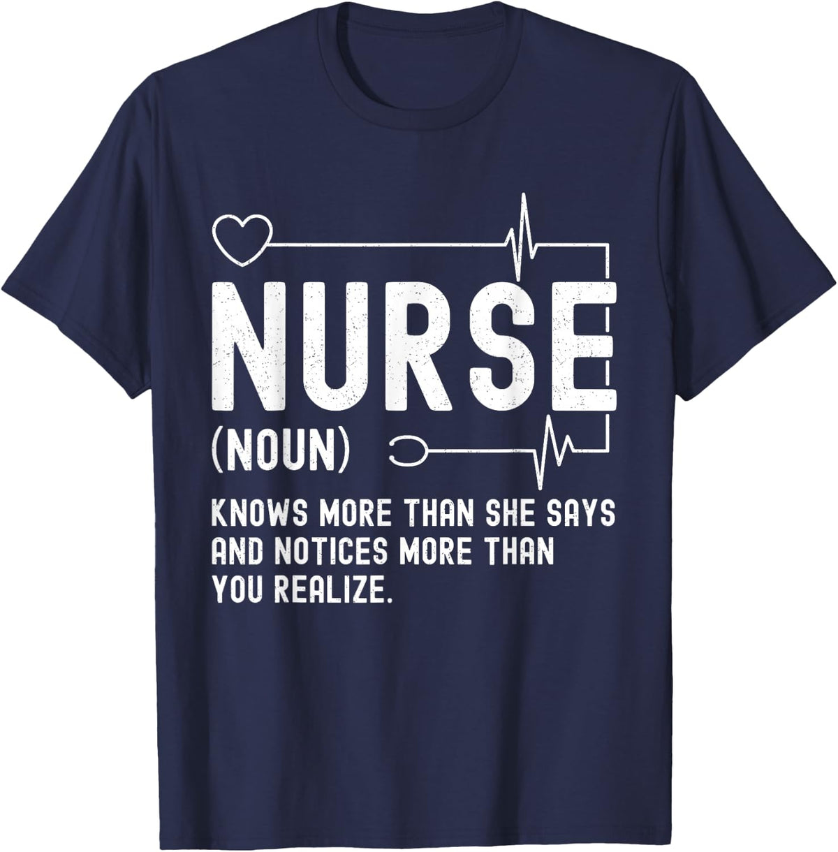 Funny Nurse Definition Medical Registered Nursing Women T-Shirt - Navy Blue
