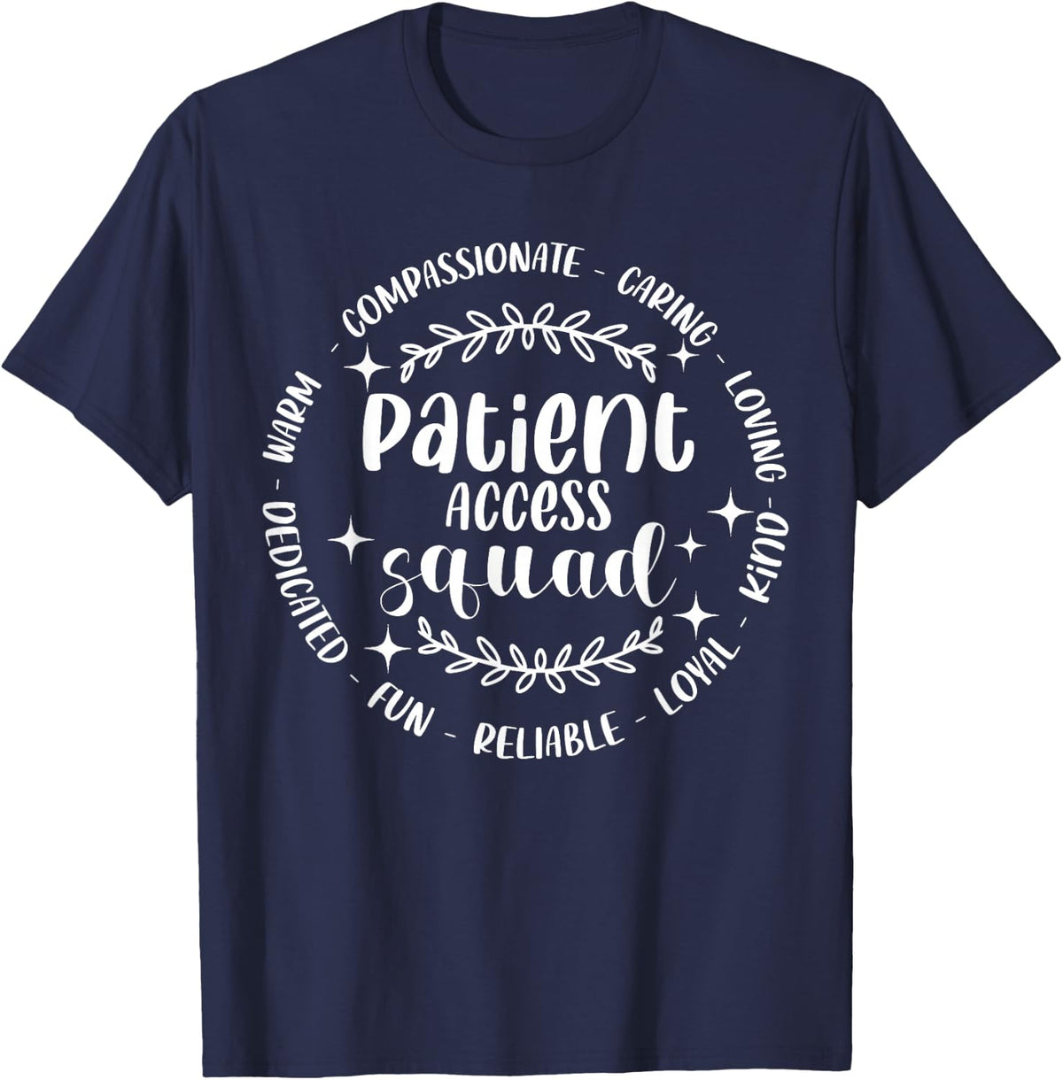 Patient Access Squad Patient Care Technician Tee T-Shirt for Healthcare Workers - Navy Blue
