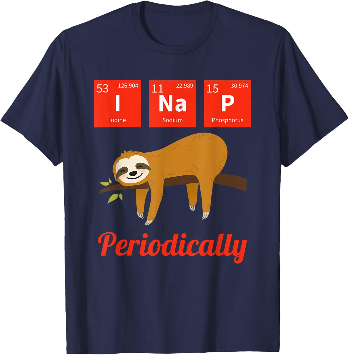 I regularly make sloth science elements nerd T-Shirt - Navy Blue