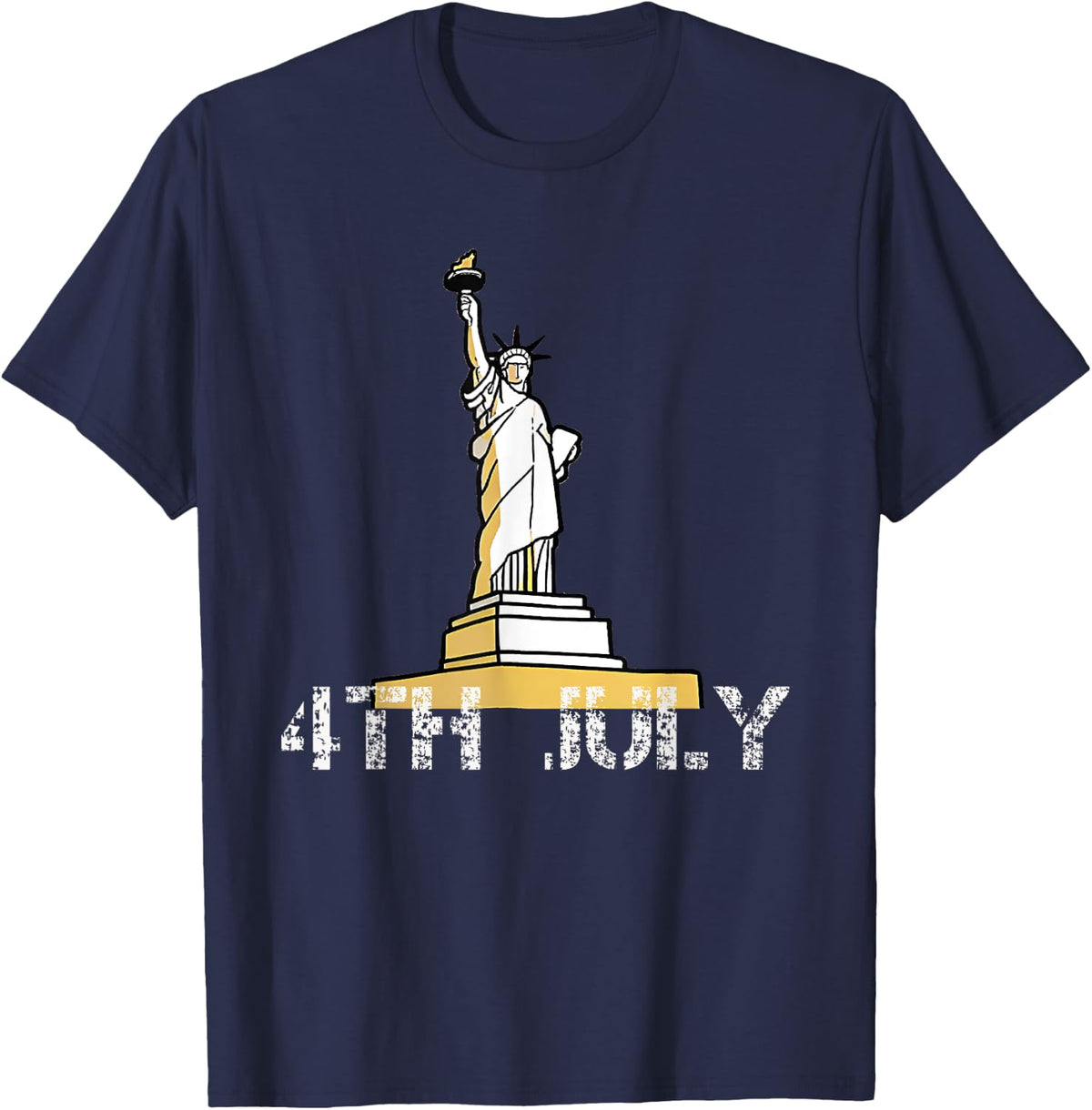 American Pride 4th of July Independence Day T-Shirt - Navy Blue