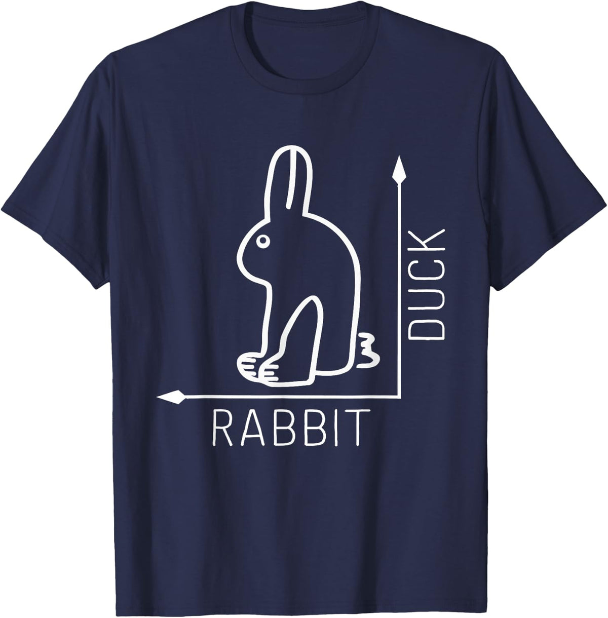 Wittgenstein Rabbit Duck - Philosopher Shirt T-Shirt - Navy Blue