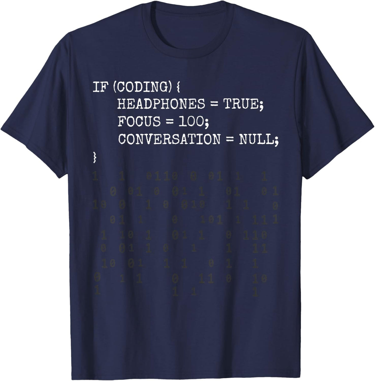Coding Software Developer Java Engineer T-Shirt - Navy Blue