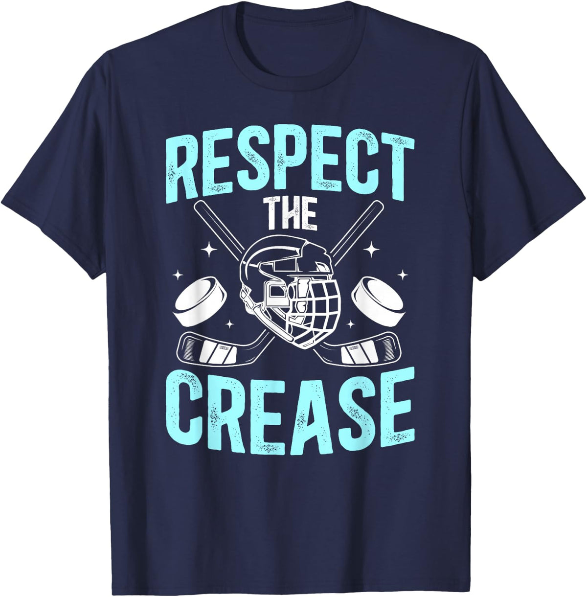 Ice Hockey Goalie Funny Goaltender Ice Hockey Goalkeeper T-Shirt - Navy Blue