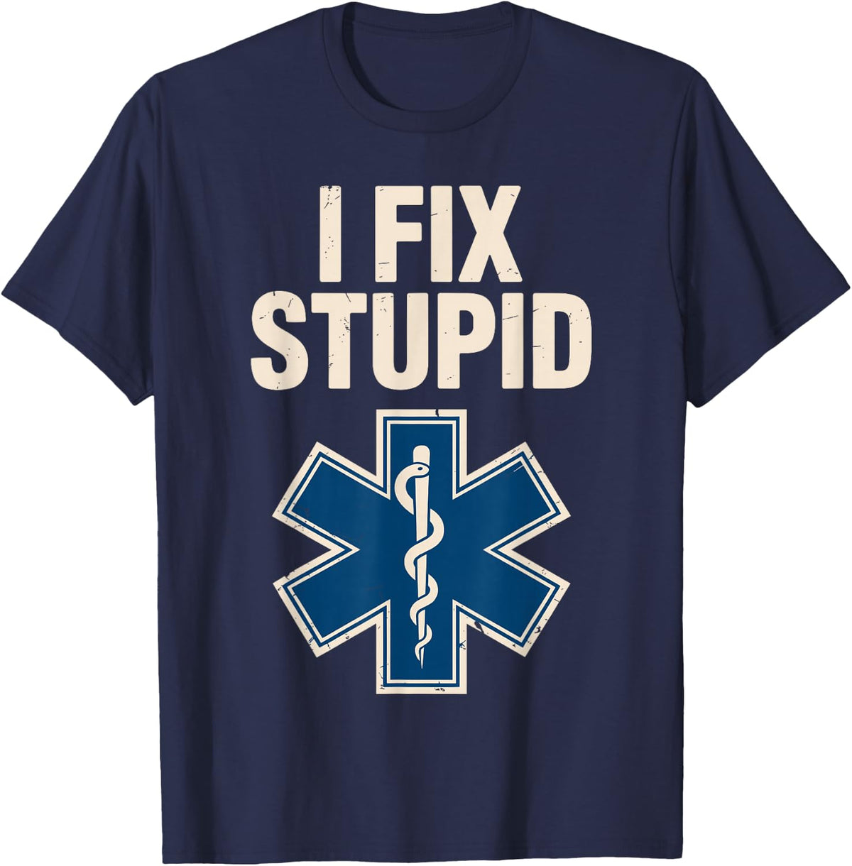 Cool Paramedic Art for Men Women First Responder Paramedic T-Shirt - Navy Blue