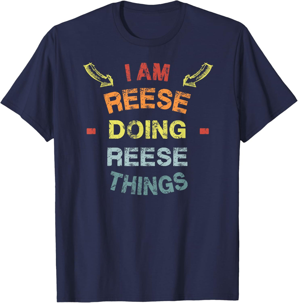 I'm Reese Doing Reese Things Cool Funny Christmas Gift T-Shirt - Navy Blue