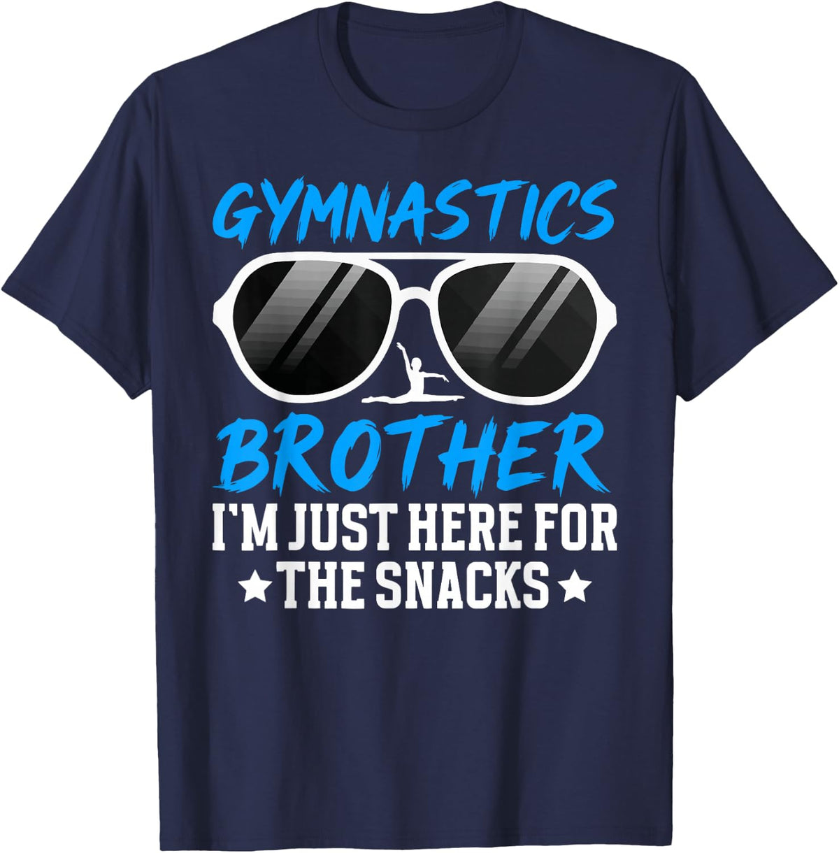 Gymnastics Brother Funny Brother Of A Gymnast T-Shirt - Navy Blue