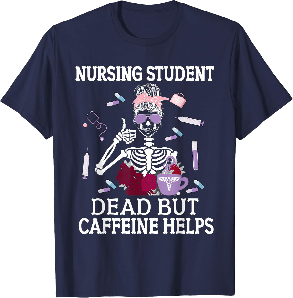 Nursing Student Future Nurse in Progress T-Shirt - Navy Blue