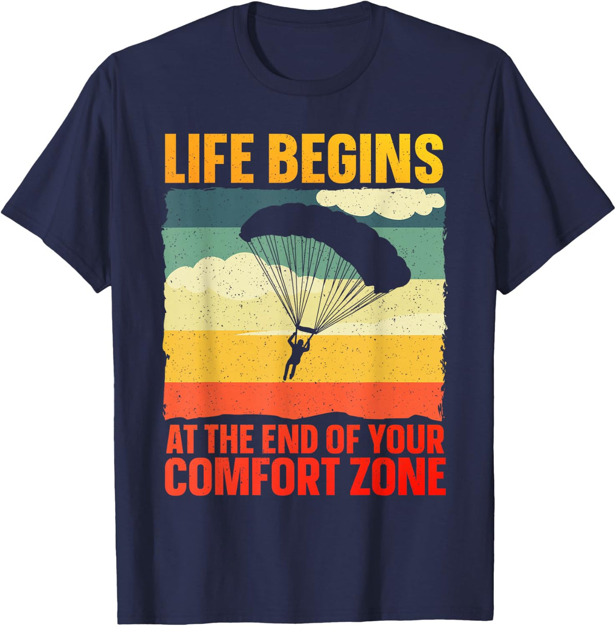 Funny Skydiving Art for Men Women Skydiver Sky Diving Lover T-Shirt - Navy Blue