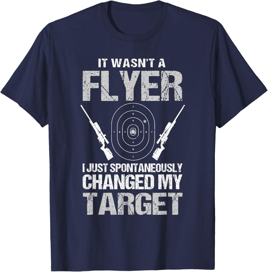 Long Range Shooting Marksman Precision Rifle Shooting T-Shirt - Navy Blue