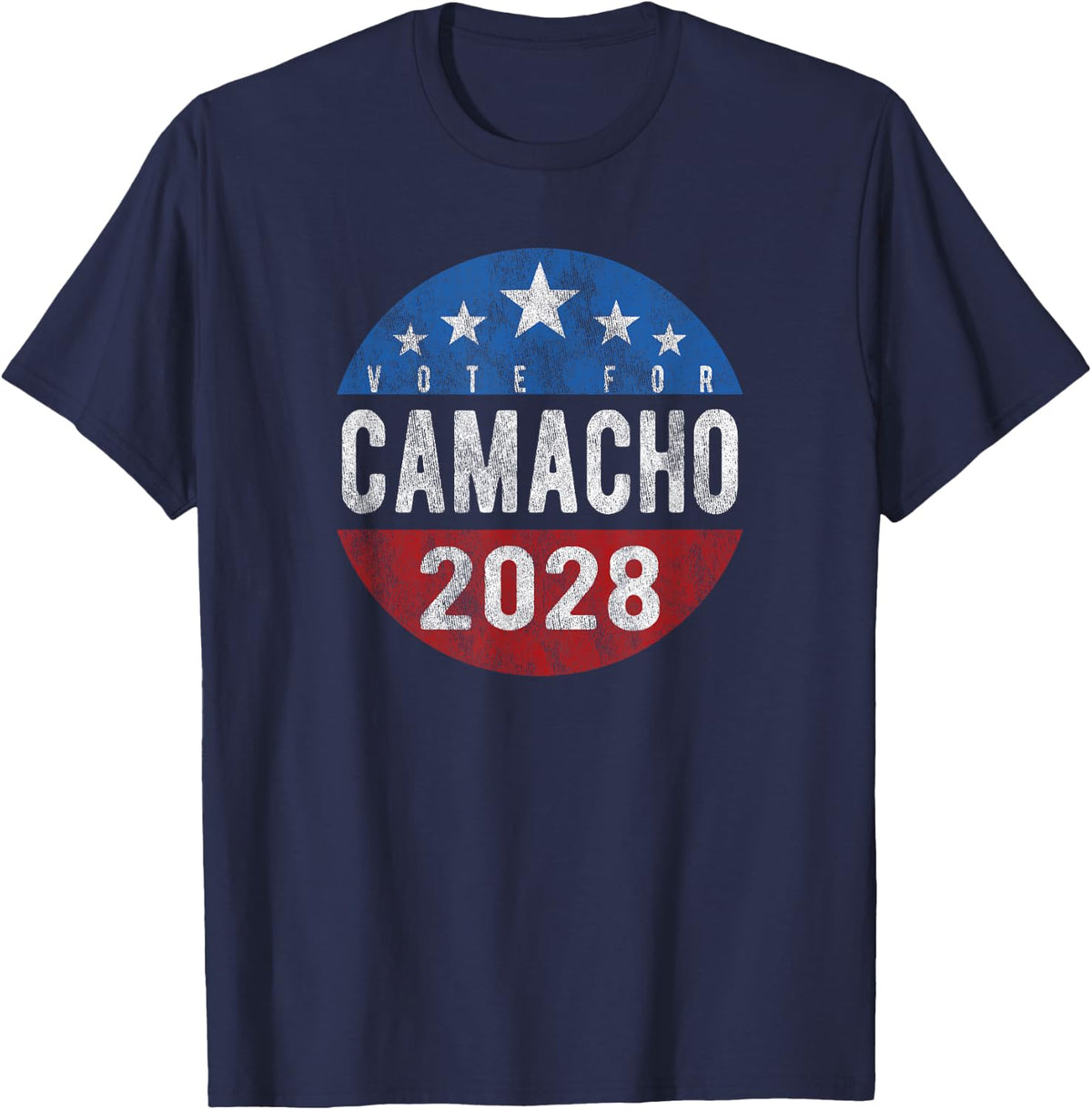 Vote Camacho for President 2028 USA Funny Vintage T-Shirt - Navy Blue