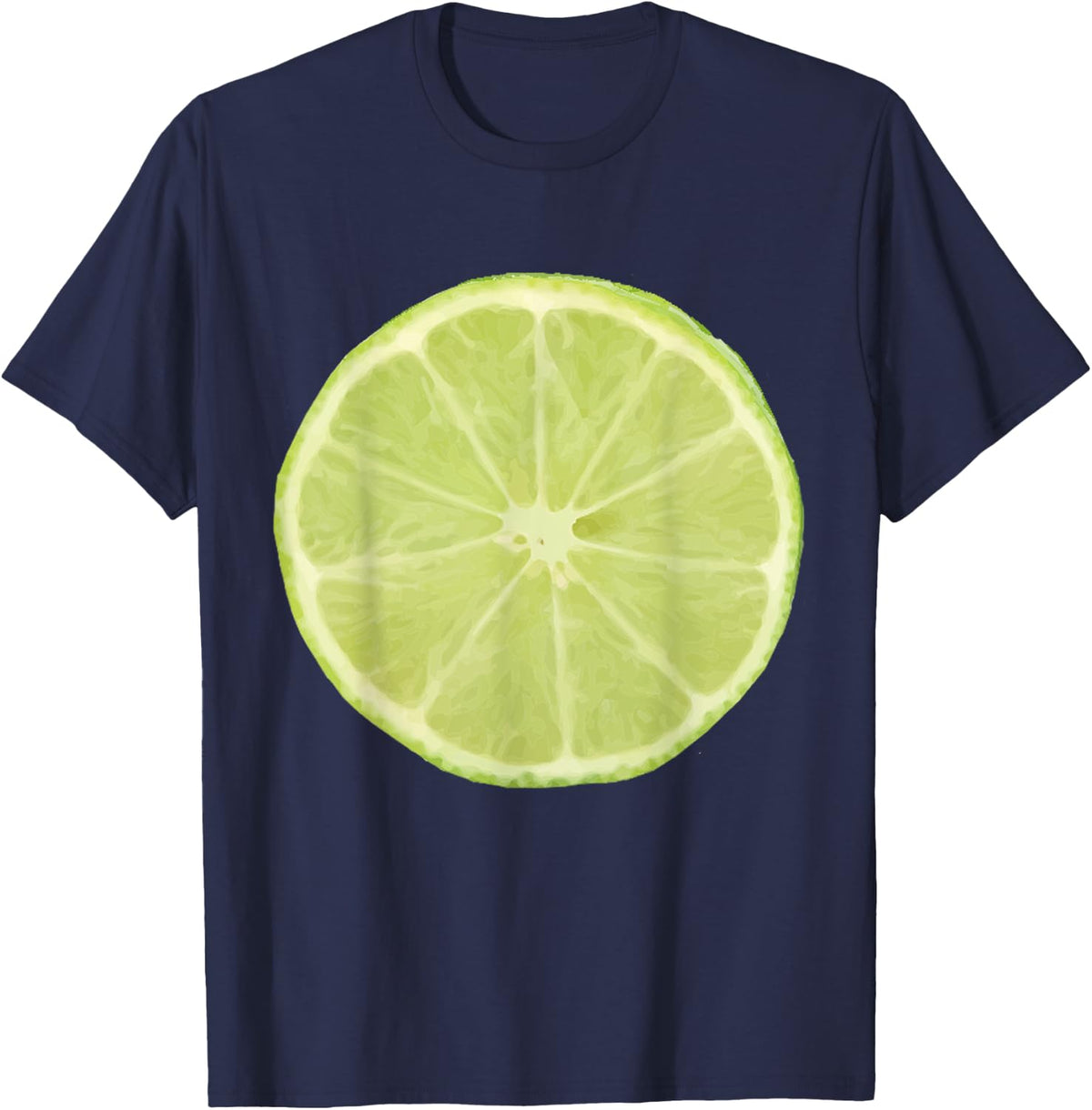 Lime Fruit Matching Halloween Group Couple Costume Men Women T-Shirt - Navy Blue