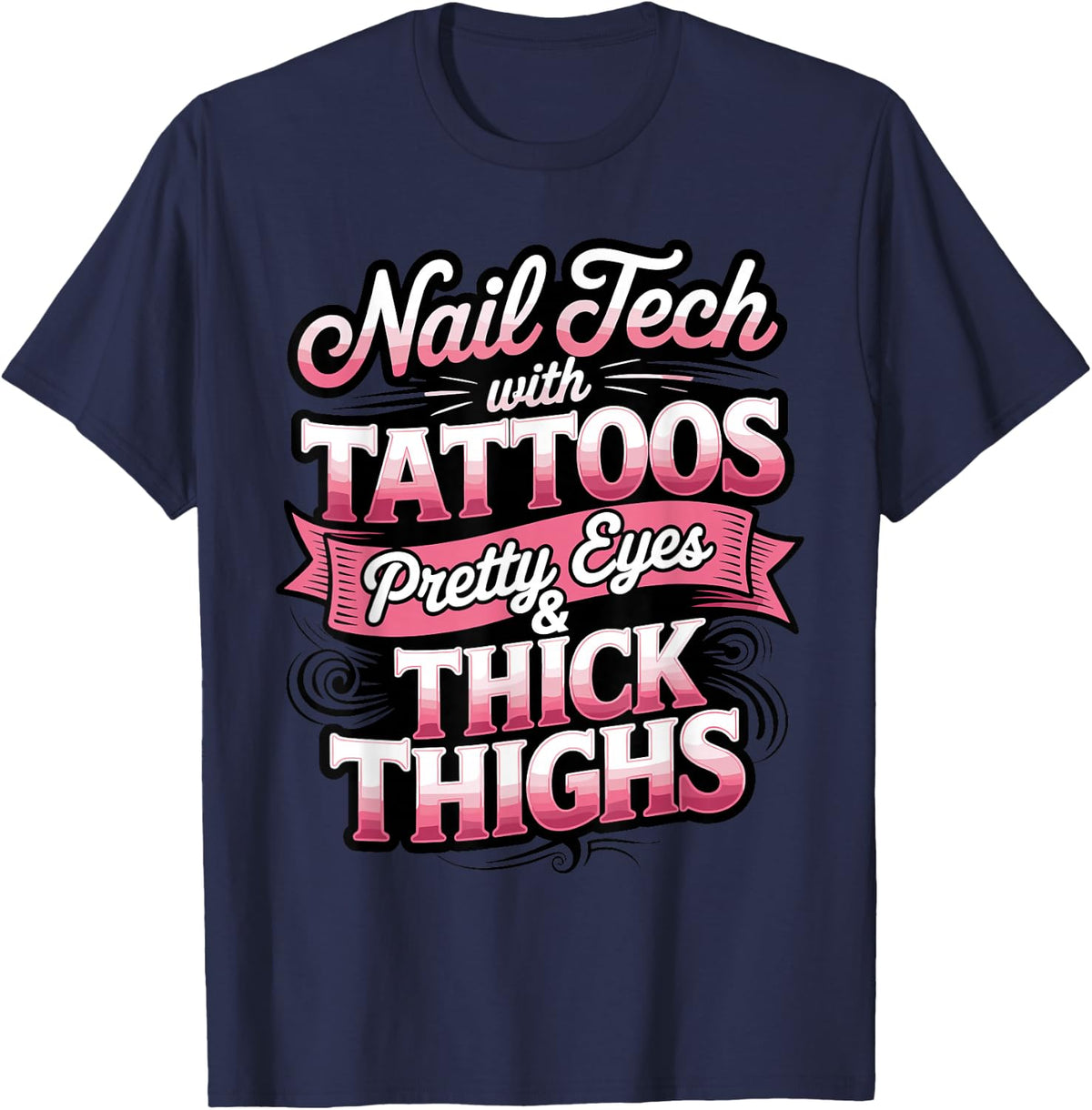 Funny Nail Tech Art for Women Mom Nail Technician Manicurist T-Shirt - Navy Blue