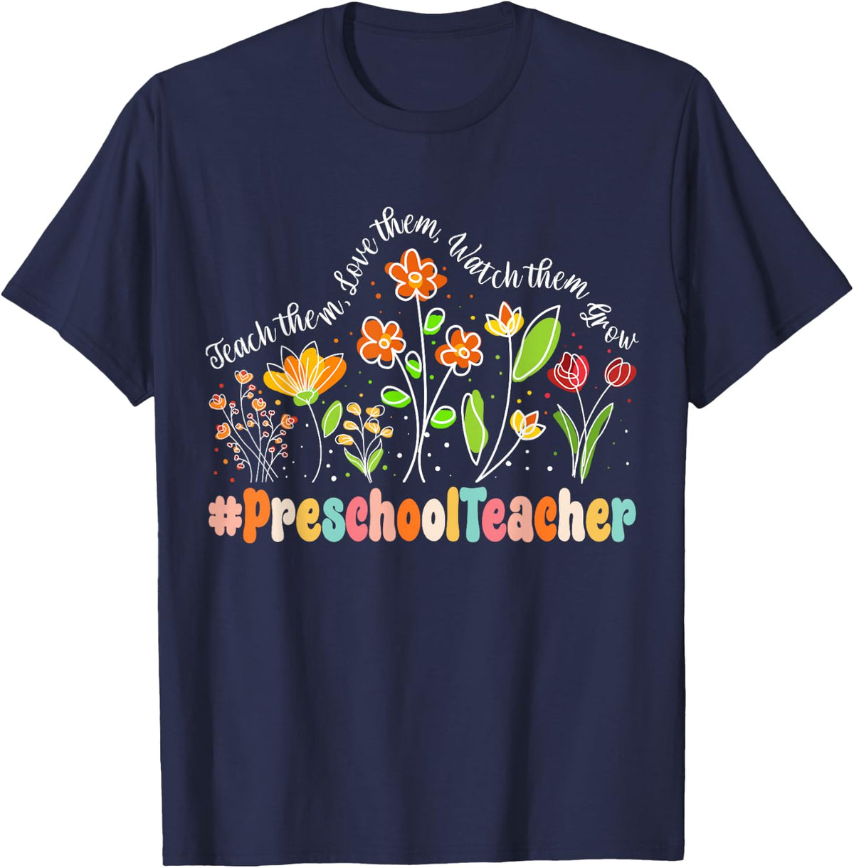 Preschool Teacher Appreciation Week Teacher Back to School T-Shirt - Navy Blue