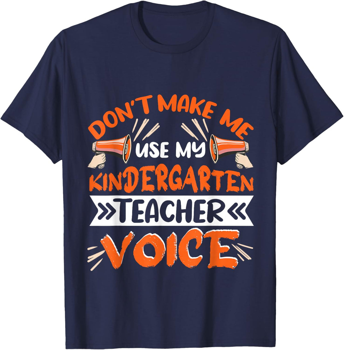 Kindergarten Teacher Voice Preschool Pre-K T-Shirt - Navy Blue