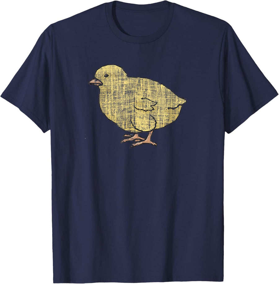 Vintage Baby Chick - Cute Chicken T-Shirt - Navy Blue