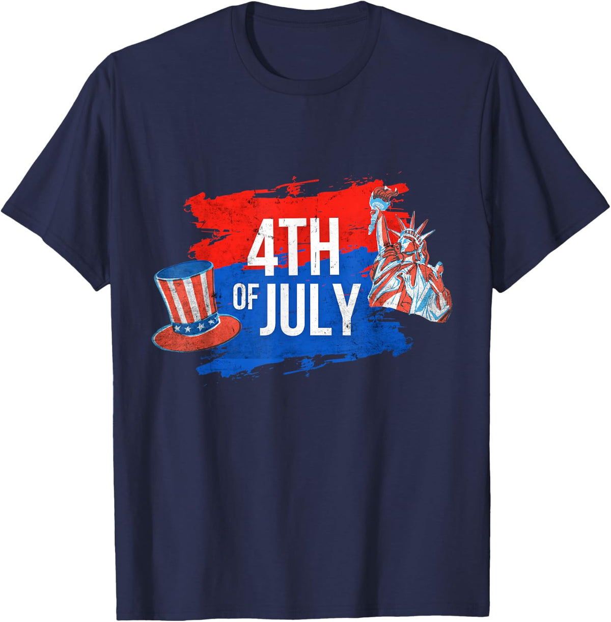 4th of July Independence Day Celebration - Patriotic Liberty T-Shirt - Navy Blue