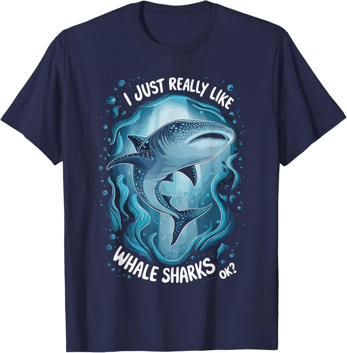 Whale Shark Ocean T-Shirt - Navy Blue