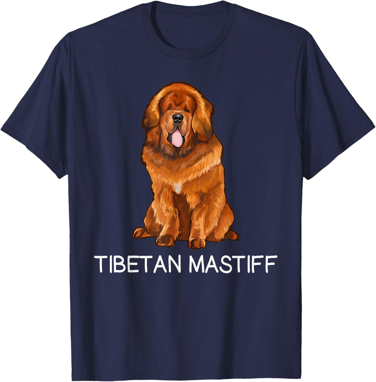 Tibetan Mastiff Crazy Dog Lover T-Shirt - Navy Blue