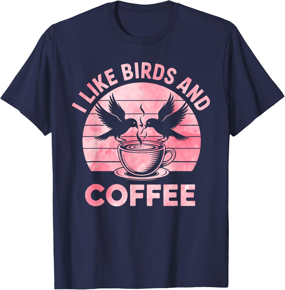 Funny Bird Watching Art for Men Women Kid Birder Birdwatcher T-Shirt - Navy Blue