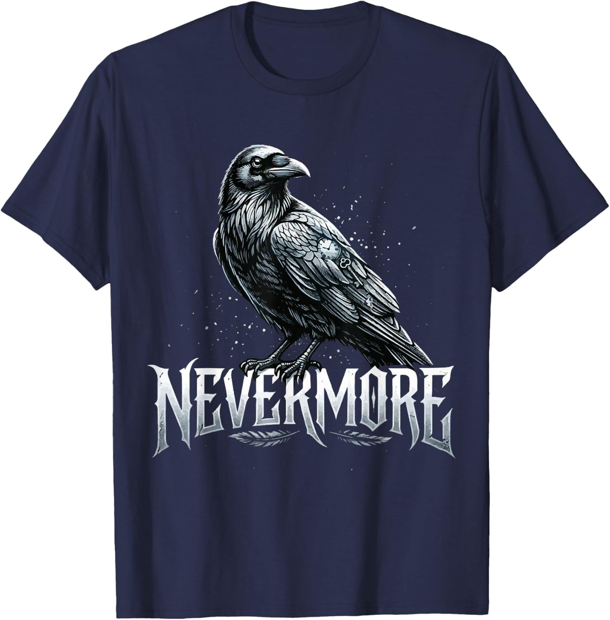 Raven Nevermore T-Shirt - Navy Blue