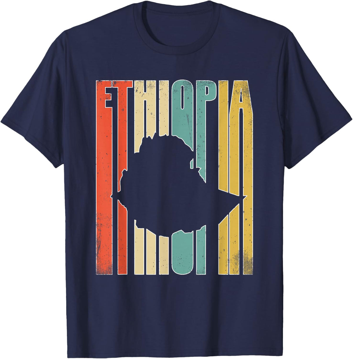 Vintage Ethiopia TShirt T-Shirt - Navy Blue