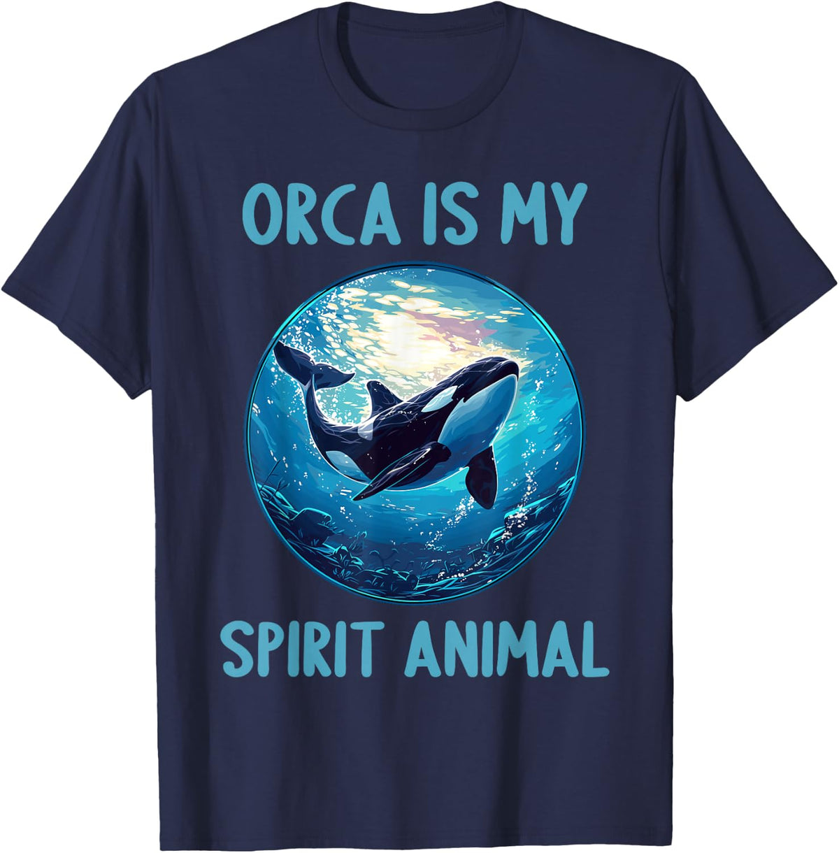 Orcas Orca is my spirit animal T-Shirt - Navy Blue