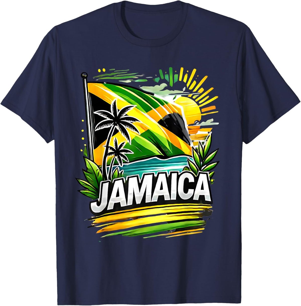 Proud Jamaican Happy Independence Day Jamaica 1962 Men Women T-Shirt - Navy Blue