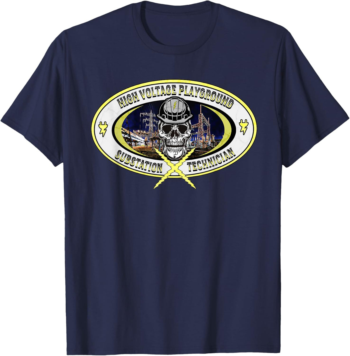 Substation Technician T-Shirt - Navy Blue